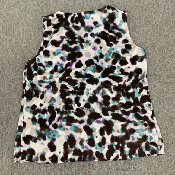 Liz Claiborne Multicolor Sleeveless blouse Medium Lightweight 100% Polyester - Picture 11 of 13